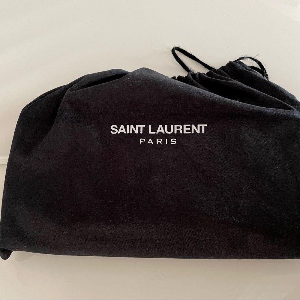 Yves Saint Laurent Black Clutch with Red Cherry Design - Picture 8 of 8